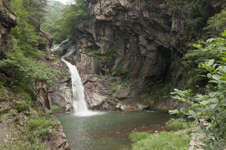 South Korea, Gangwon-do, Cheorwon, Sambuyeon Waterfallsの写真素材
