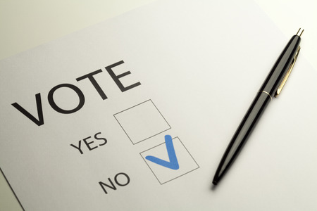 Up-Close Shot Of A Voting Ballotの写真素材