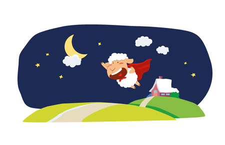 Korean NewYear Illustration, A Year of the Sheep, Chinese Zodiac Signのイラスト素材