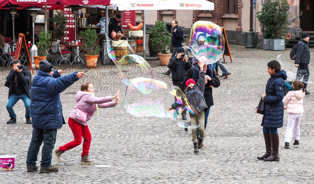 Europe Trip- Downtown Frankfurt, Germanyのeditorial素材