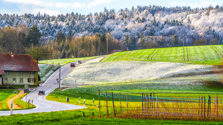 Europe Trip- Countrysideのeditorial素材
