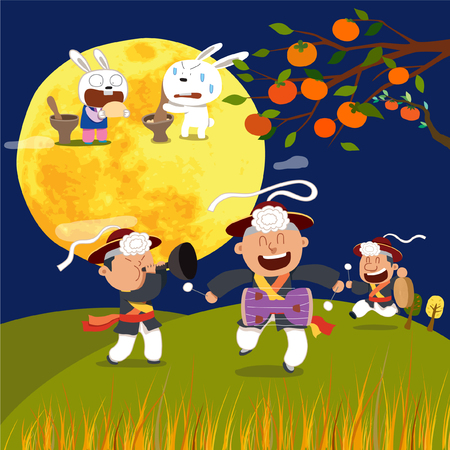 Chuseok Fairy Tales Illustrationのイラスト素材