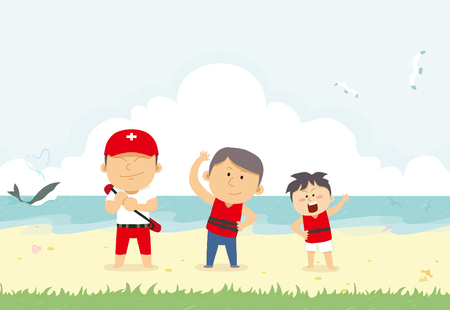 Summer illustrationのイラスト素材