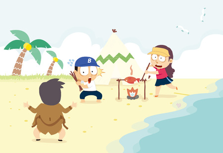 Summer illustrationのイラスト素材