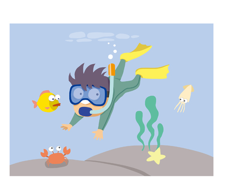Summer concept illustrationのイラスト素材
