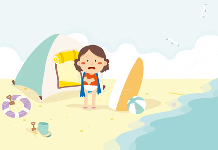 Summer illustrationのイラスト素材
