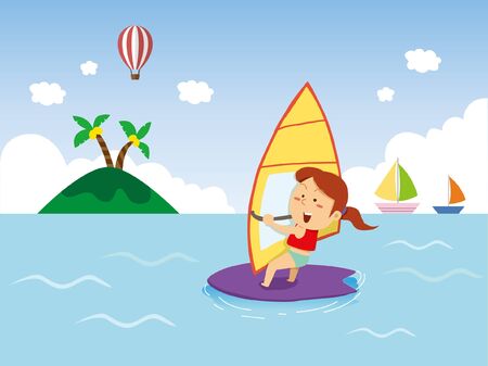 Summer concept illustrationのイラスト素材