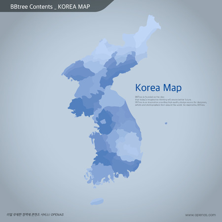 Korean map- vectorのイラスト素材