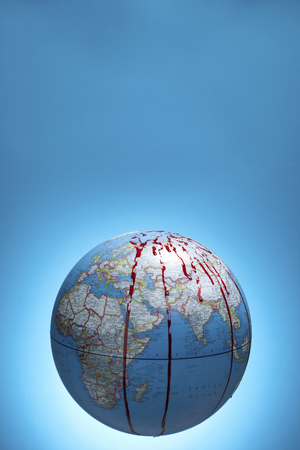A Globe In Blue Backgroundの写真素材