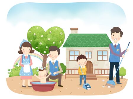 Volunteering Vector Illustrationのイラスト素材