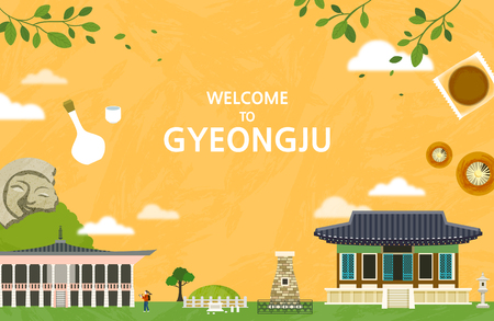 Vector illustration of Gyeongjuのイラスト素材
