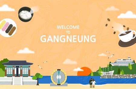 Vector illustration of Gangneungのイラスト素材