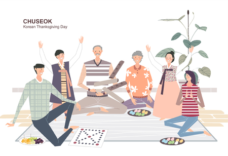 Korean Holiday Promotion Vector Illustrationのイラスト素材