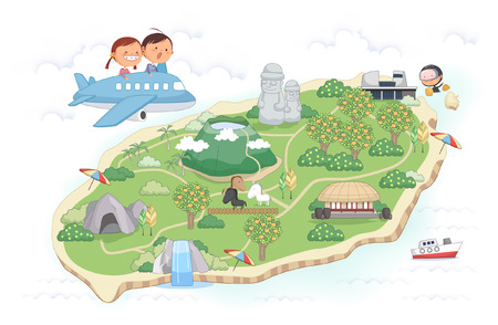 Jeju Promotion Vector Illustrationのイラスト素材