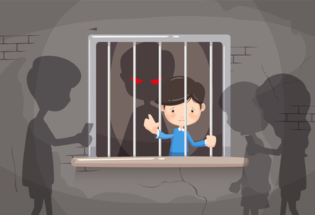 Domestic Violence Awareness Vector Illustrationのイラスト素材