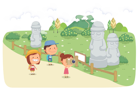 Jeju Promotion Vector Illustrationのイラスト素材