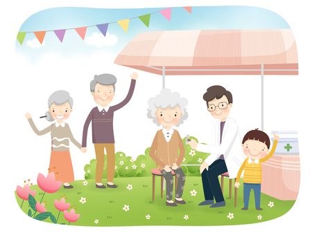 Volunteering Vector Illustrationのイラスト素材
