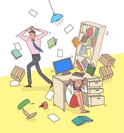 Natural Disaster Awareness Vector Illustrationのイラスト素材