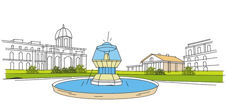 City Park Illustrationの写真素材