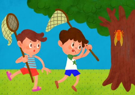 Summertime Fun Illustrationの写真素材