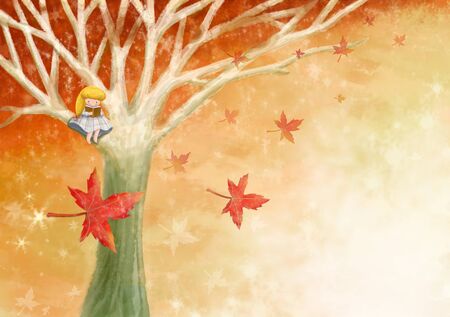 Season Themed Illustrationの写真素材