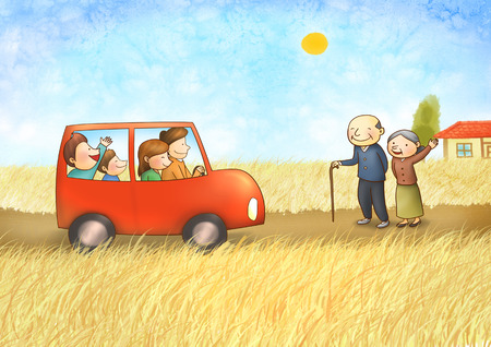 Family Time Illustrationの写真素材
