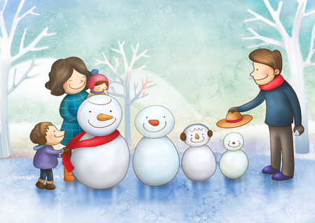 Family Time Illustrationの写真素材