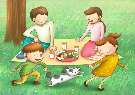 Family Time Illustrationの写真素材