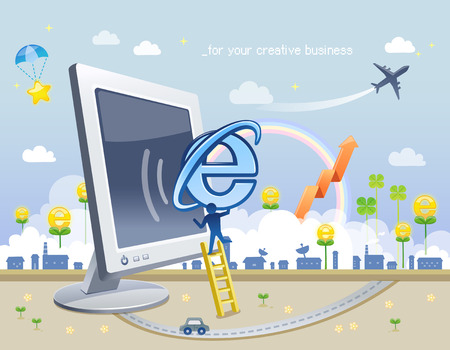 Information Communication Society Illustrationの写真素材