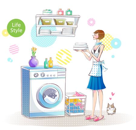 Woman's Lifestyle Illustrationの写真素材