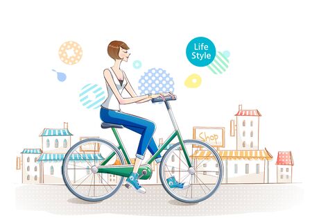 Woman's Lifestyle Illustrationの写真素材