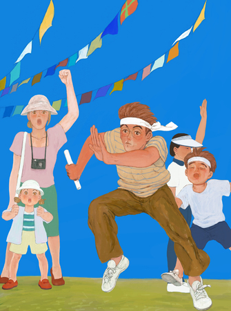 Family Life Illustrationの写真素材