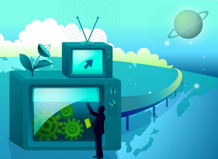 Technological Advancement Illustrationの写真素材