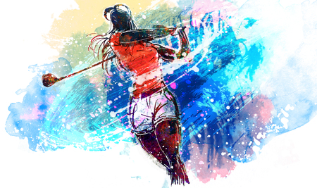 Athletics Illustrationの写真素材