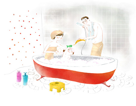 Family Life Illustrationの写真素材