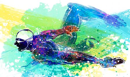 Athletics Illustrationの写真素材