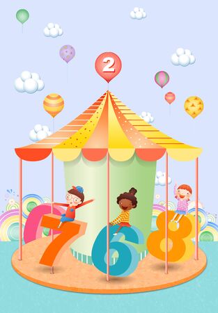 Children's Fun Time Illustrationの写真素材