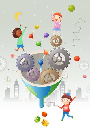 Children's Fun Time Illustrationの写真素材