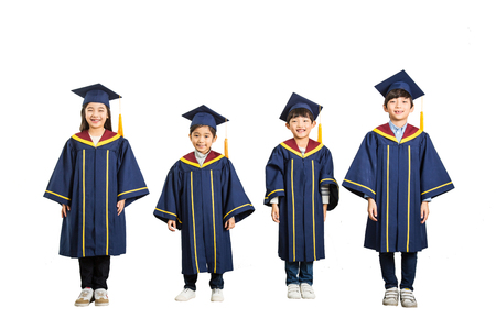 Young Children Together For Graduationの写真素材