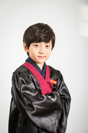 Young Child In A Judge Robeの写真素材