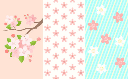 Beautiful pattern with flowersのイラスト素材