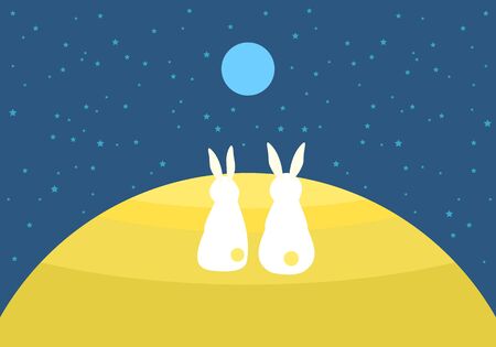 Korean traditional holidays themed illustrationのイラスト素材