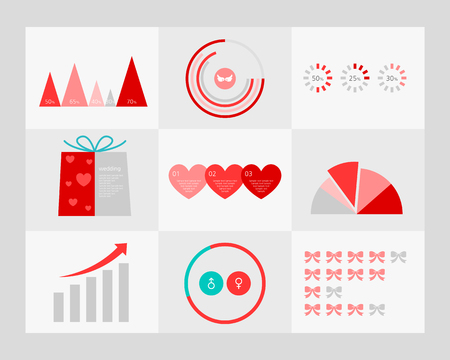 Set of charts and graphsのイラスト素材