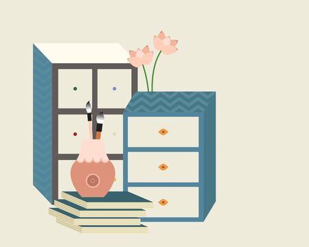 Korean tradition themed vector illustrationsのイラスト素材