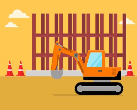 Transportations color illustrations-vectorのイラスト素材