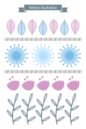 Seasonal patterns-Flowersのイラスト素材
