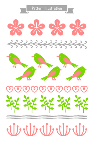 Seasonal patterns-Springのイラスト素材