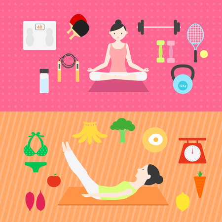 vector illustration-dietのイラスト素材