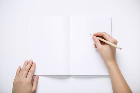 Hand writing Close-Upの写真素材