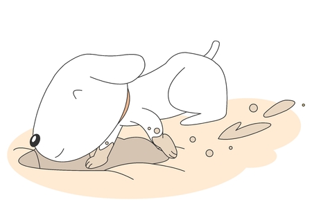 Animal character vector illustration-puppyのイラスト素材